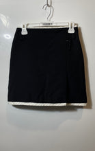 Load image into Gallery viewer, Zara Womens Black White Striped Trim Pocket Side Slit & Zip Mini Skirt Size XS