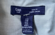 Load image into Gallery viewer, Gap Mens Gray Long Sleeve Collared Slim Fit Button-Up Shirt Size Large