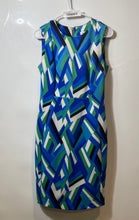 Load image into Gallery viewer, Calvin Klein Womens Multicolor Geometric Print Sleeveless Sheath Dress Size 6