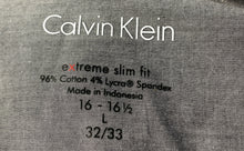 Load image into Gallery viewer, Calvin Klein Mens Purple Plaid Extreme Slim Fit Dress Shirt Size L 16-16.5 32/33