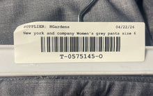 Load image into Gallery viewer, New York & Company Womens Gray Flat Front Pockets Wide-Leg Dress Pants Size 6P