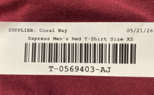 Load image into Gallery viewer, Express Mens Red Cotton Short Sleeve Crew Neck Pullover T-Shirt Size XS