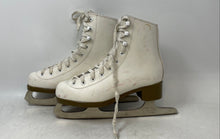Load image into Gallery viewer, GS Womens White Leather Lace-Up Ankle Winter Ice Skates Size 3