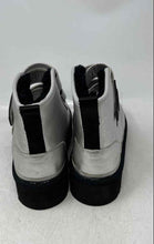 Load image into Gallery viewer, Ugg Kids Silver Leather Round Toe Ankle Winter Boots Size 4