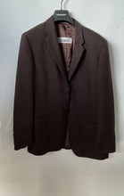 Load image into Gallery viewer, Perry Ellis Mens Brown Long Sleeve Notch Lapel Two-Button Blazer Size 40 SHT