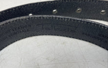 Load image into Gallery viewer, Talbots Womens Blue Genuine Leather Gold-Tone Ornate Buckle Dress Belt