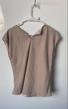 Load image into Gallery viewer, Express Womens Brown Beige Stretch Sleeveless Round Neck Blouse Top Size Small