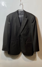 Load image into Gallery viewer, Claiborne Mens Brown Striped Wool Long Sleeve Notch Two Button Blazer Size 44S