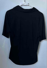 Load image into Gallery viewer, Banana Republic Womens Black Short Sleeve Collared Button-Up Shirt Size Medium