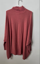 Load image into Gallery viewer, Alfani Womens Pink Long Sleeve Turtleneck Poncho Sweater Size Medium