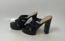 Load image into Gallery viewer, Aldo Womens Casuarina Black Leather Slip-On Block Platform Heels Size 6.5