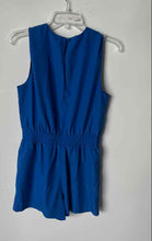 Load image into Gallery viewer, Bebe Womens Blue Sleeveless V-Neck Elastic Waist Surplice One-Piece Romper Sz 6