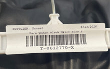 Load image into Gallery viewer, Zara Womens Black Pleated Hem Pockets Belted Mini Skirt Size Small