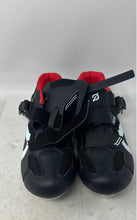 Load image into Gallery viewer, Peloton Mens White Red Black Leather Hook And Loop Cycling Shoes Size 43
