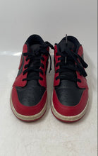 Load image into Gallery viewer, Nike Boys Air Jordan 1 Low 553560-606 Red Black Leather Basketball Shoes Sz 5.5Y