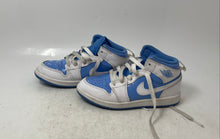 Load image into Gallery viewer, Nike Boys Air Jordan 1 Mid SE FZ3932-114 Blue White Sneakers Shoes Size 13C