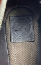 Load image into Gallery viewer, Authentic Tory Burch Womens White Peep Toe Wedge Pump Heels Size 7.5M Damaged