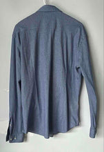 Load image into Gallery viewer, Hugo Boss Mens Blue Collared Long Sleeve Slim Fit Button-Up Shirt Size L