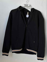 Load image into Gallery viewer, Hugo Boss Boys Black Long Sleeve Full-Zip Hooded Bomber Jacket Size 16-M