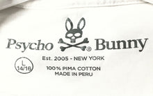 Load image into Gallery viewer, Psycho Bunny Kids White Pima Cotton Short Sleeve Graphic T-Shirt Size M 14/16