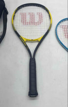 Load image into Gallery viewer, Lot Of 2 Pcs Assorted Wilson Multicolor Professional Racquets In Carrying Case