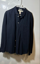 Load image into Gallery viewer, H&M Mens Blue Cotton L.O.G.G. Spread Collar Long Sleeve Button-Up Shirt Size XL
