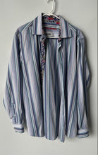 Load image into Gallery viewer, Report Collection Mens Multicolor Striped Cotton Button-Up Shirt Size L/G