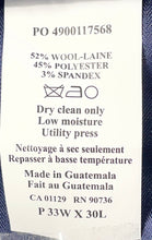 Load image into Gallery viewer, Tommy Hilfiger Mens Blue Flat Front Straight Leg Dress Pants Size W33X30L