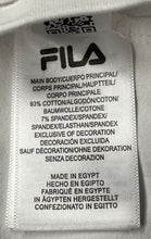 Load image into Gallery viewer, Fila Womens White Spell Out Logo Short Sleeve Crew Neck Pullover T-Shirt Size XL