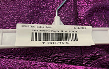 Load image into Gallery viewer, Zara Womens Purple Flat Front Side Zipper Overlapping Short Wrap Skirt Size M