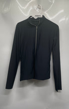 Load image into Gallery viewer, Zara Womens Black Long Sleeve Mock Neck Regular Fit Full-Zip T-Shirt Size M