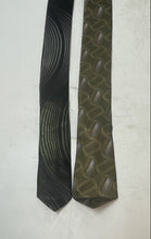 Load image into Gallery viewer, Set Of 2 Pcs Murano Mens Multicolor Printed Silk Keeper Loop Pointed Tie One Sz