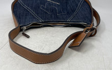 Load image into Gallery viewer, True Religion Womens Brown Denim Inner Pockets Shoulder Handbag