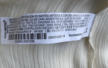 Load image into Gallery viewer, Zara Womens Beige Crinkled Long Sleeve Crew Neck Regular Fit Blouse Top Size M