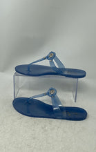 Load image into Gallery viewer, Kate Spade New York Womens Kendall Blue Glitter Jelly T-Strap Sandals Size 7B