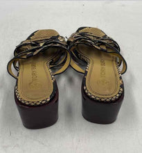 Load image into Gallery viewer, Authentic Tory Burch Womens Basket Weave Beige Black Slide Sandals Size 6 M