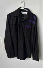 Load image into Gallery viewer, Jeansian Mens Black Long Sleeve Collared Button-Up Shirt Size Medium