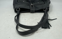 Load image into Gallery viewer, Tignanello Womens Black Leather Inner Pocket Bottom Studs Shoulder Handbag