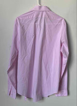 Load image into Gallery viewer, Calvin Klein Mens Pink Printed Long Sleeve Slim Fit Stretch Dress Shirt Size L
