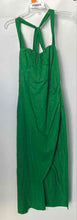 Load image into Gallery viewer, Zara Womens Green Sleeveless Collarless Side Zipper Wrap Dress Size Small