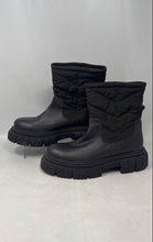 Load image into Gallery viewer, Sam Edelman Womens Orleans Black Leather Pull-On Lug Sole Mid-Calf Boots Sz 10 M