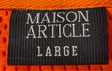 Load image into Gallery viewer, Maison Article Unisex Orange Mesh Miami Hurricanes #93 Football Jersey Size L