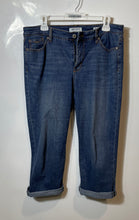 Load image into Gallery viewer, Nine West Womens Blue Denim Medium Wash Regular Fit Chrystie Capri Jeans Size 12