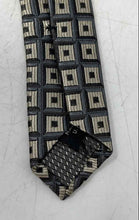 Load image into Gallery viewer, Mondo Seta Mens Blue Gray Geometric Print 100% Silk Adjustable Designer Necktie