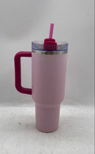 Load image into Gallery viewer, Stanley Pink Handle Straw Stainless Steel Drinkware Tumbler 40oz 1.18L