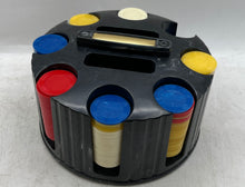 Load image into Gallery viewer, Pleasantime Revolving Holder Caddy With Chips Multicolor Collectible Poker Rack