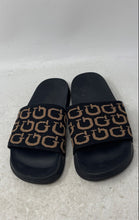 Load image into Gallery viewer, Guess Womens Brown Black Open Toe Slip-On Slide Sandals Size 7M
