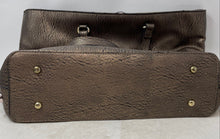 Load image into Gallery viewer, Traci Lynn Womens Brown Color Studded Double Handle Shoulder Tote Bag