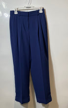 Load image into Gallery viewer, J.Crew Womens Blue Pleated Slash Pocket Straight Leg Dress Pants Size 4