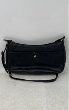Load image into Gallery viewer, Etienne Aigner Womens Black Leather Pockets Adjustable Strap Shoulder Handbag